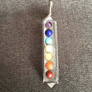Clear quartz Chakra pendant